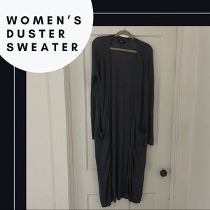 Grey Duster Sweater